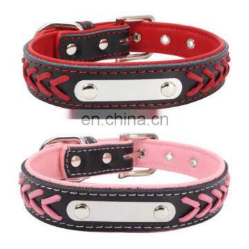 Stainless Steel Iron Pet Woven Collar Leather Leash Training Dog Rope Pet Neck Chain Pet Supplies photo-2