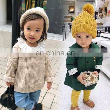 Winter Hats For Kids Pompom Fur Knitted Beanie Cap Baby Children Fur Pom Pom Hat Girls Boys Warm Outdoor Ski Caps Bonnet photo-2