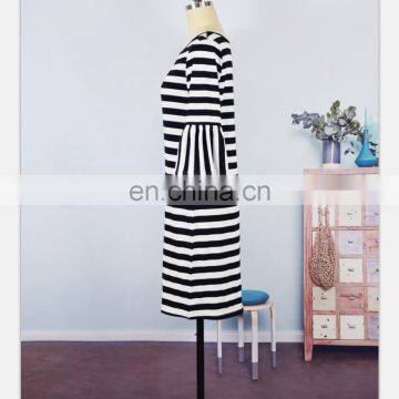 2019 Summer Mommy and me Girls Cotton Summer Dresses WHITE Black Stripe Ruffles Girls Dresses (this Link for Girls,1-12years) photo-5