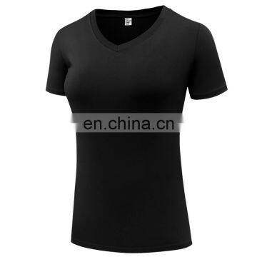 Women V Neck Twist Short Sleeve T Shirt photo-3