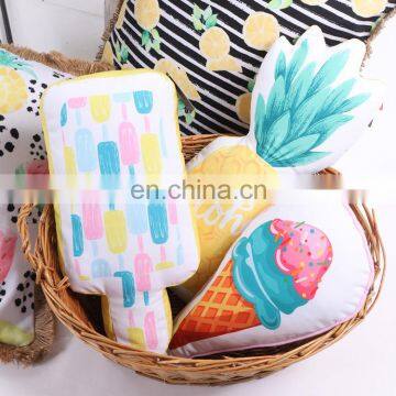 China Nanjing provide customized spun-spun fresh Fruit plants patterned shaped pillows decorative