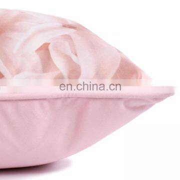 Hot Selling Big Flower Printed Velvet Decorative Cushion Covers Polyester Throw Pillow Cover for Sofa photo-5