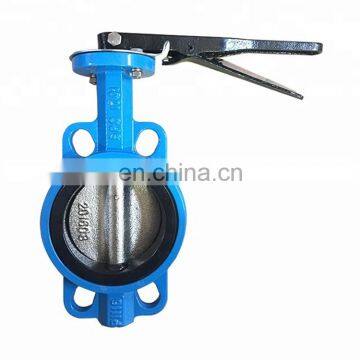 Golden Supplier DN100 PN16 EPDM Seat Handle Operated Centerline Concentric Wafer Type Butterfly Valve