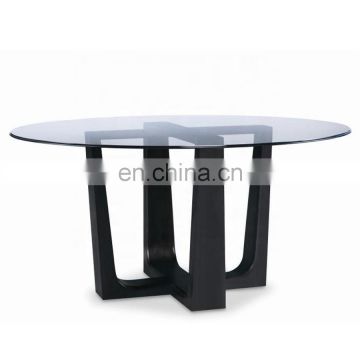 Simplicity Modern Design Round Tempered Glass Table Top With Ogee Edge