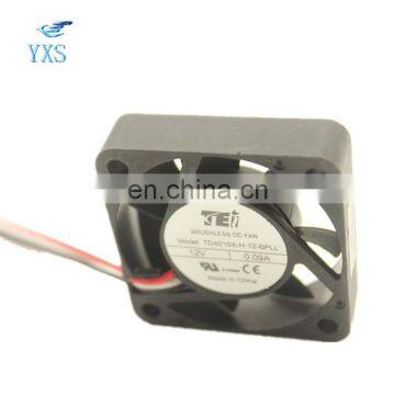 TD4010X-H-12-BPLL DC 12V 0.09A 1.08W 6500RPM 4010 4cm 40*40*10mm 3 Wires Silent Cooling Fan