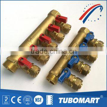 Heating & Plumbing Systems Natural Color pex al pex pipe 5 way manifold with valve