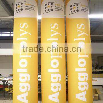 Customized yellow inflatable lamp post with logo printing