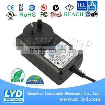 hot selling fast delivery 12 months warranty 12v 0.5-2.5A power transformer with CE RoHs UL FCC LVD EMC CUL certificates