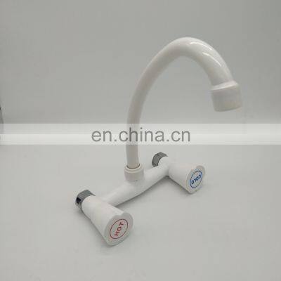 wall mount kitchen basin double handle kitchen mixer faucet water plastic faucet