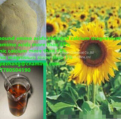 Hydrolyzed compound amino acids chelated calcium magnesium with completely water soluble organic fertilizer PH7-9