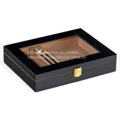 Luxury Portable Cigar Box Cedar Solid Wood Moisturizing Box High-grade Household Cigar Storage Wooden Cigarette Box photo-3