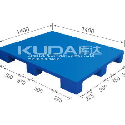 Warehouse export used of china manufacturer 1414A PBJJ PLASTIC PALLET（BUILT-IN STEEL TUBE）