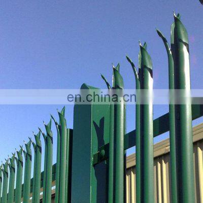 Palisade Square post and H post angle iron picket fence