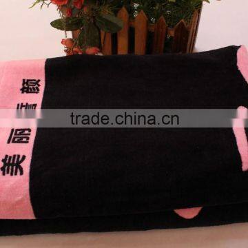 100% Cotton Custom Design Reactive Printing Black Beach Towel photo-4