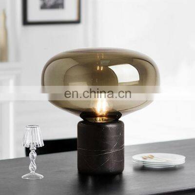 2021 Hot Sale Table Lamp Marble Base Bedroom Bedside Creative Art Deco Lamp Desk Lamp photo-2