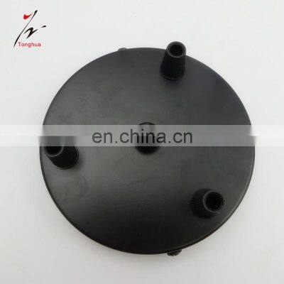 Black Painted Metal Electrical Ceiling Rose Canopy with 3 Holes for Decorative Pendant Light