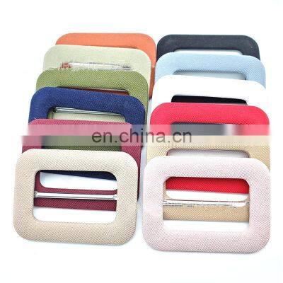 Wholesale Astor Cloth Men New Woven Elastic Custom Fabric Covered Belt Buckle photo-5