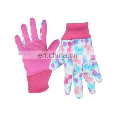 HANDLANDY Custom Pink Children MICRO PVC dotting Outdoor Gardening Gloves,High quality cute garden gloves