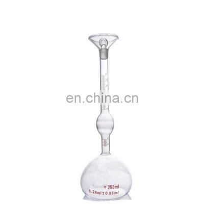 Laboratory Specific Gravity Bottle Cement Pycnometer Le Chatelier Flask