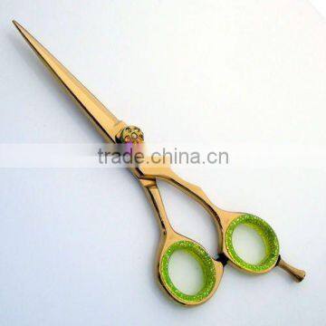 Hair Scissors Gold Titanium Coated