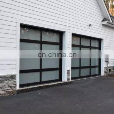 Remote Control Electric Sliding 16x8 Tempered Glass Garage Doors photo-2