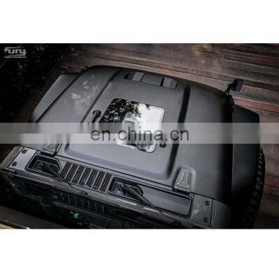 Fury New product Gravity Series Carbon Fiber Hood Engine Cover car bonnet for Jeep Wrangler JL 18+ 4x4 auto parts