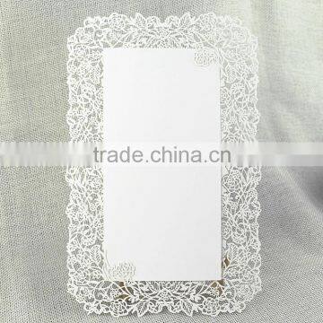 2016 New Design Wholesale Invitation Cards White Laser Cut Lace Vintage Wedding photo-6