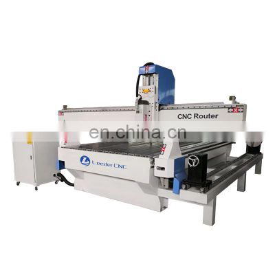 4 axis hqd 5.5kw water cooling wood cutting machine cnc router 1212 1218 1325 1530 with rotary for wood mdf ACP