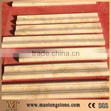 Baseboard White Travertine Molding, Border