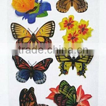 puffy sticker/puffy butterfly stickers