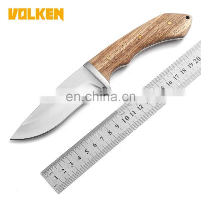 DIY gift fixed blade knife carries outdoor wooden non-slip handle straight knife