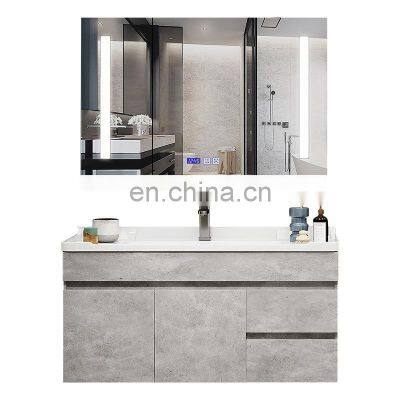High Class Luxury Wood Bathroom Cabinet Bathroom Vanity Set With Countertop Bathroom LED Smart Mirror Cabinet Home Decor photo-5