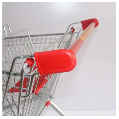 European Style Supermarket Metal Hand Shopping Cart Trolley With Wheels photo-2