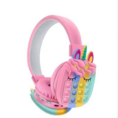 Unicorn Girls Gift Kid Headset Wireless Super Bass Stereo Shape BulutoothS Earphone  Headphones For Phone Computer