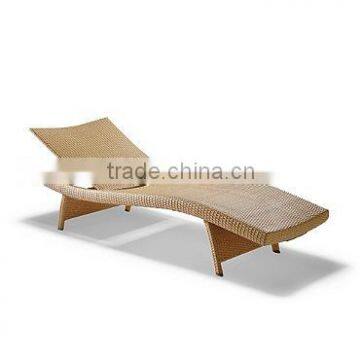 cheap garden furniture Beach aluminum frame rattan lounge chair