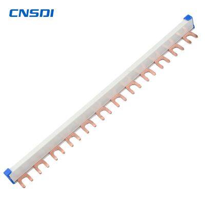 CNSDI Fork Type 63A Copper Comb Busbar With 12 Modules for Circuit Breaker photo-5