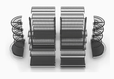 Прямая продажа от завода. Дисплейные стеллажи-гондолы из холоднокатаной стали. Супермаркетные стеллажи