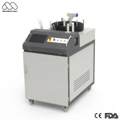 MimoWork Лазерная машина для очистки непрерывным волновым лазером, предназначенная для быстрого и крупномасштабного удаления толстых покрытий и ржавчины.