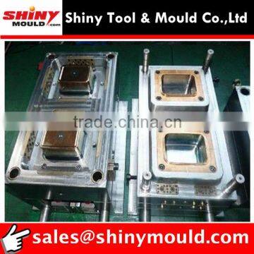 2 cavities plastic thin wall container mould