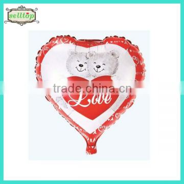 Hot sell 18" heart shape wedding foil hot air balloon