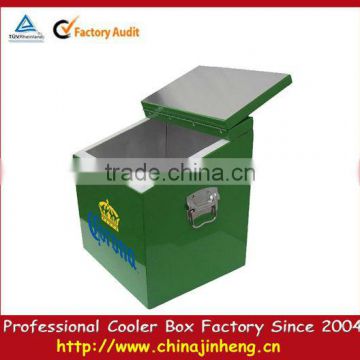 metal square ice cooler chest