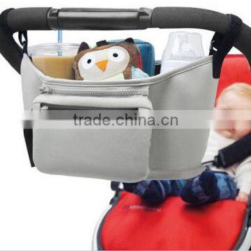 High Quality baby stroller accessories stroller organizer with insulated cup holder baby stroller organizer