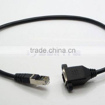 30cm/1M RJ45 Male to Female Screw Panel Mount Ethernet LAN Network Extension Cable photo-2