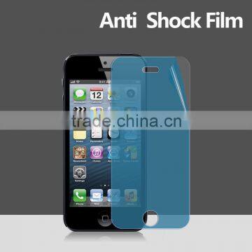 Customized real mobile film anti-broken 2.5D 4H hardness blue explosion proof protector for iphone5