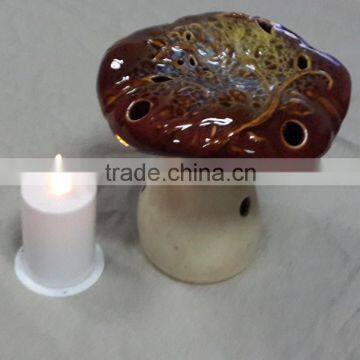 hot sell mushroom design ceramic lamp holder with AC lamp