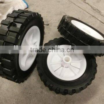 6"x1.5 rubber wheel , plastic solid rubber tire 6x1.5