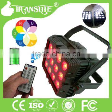 12pcs RGBWA+UV BATTERY POWERED LED STAGE LIGHTING