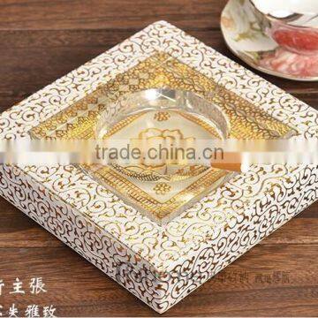 Custom Ashtray wholesaler, High Quality Square Leather Ashtrays