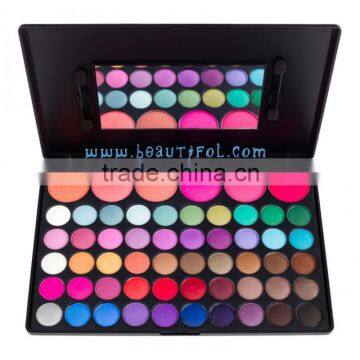 Professional 56 color natural eyeshadow and blush pallet, mineral eye shadow and blusher, cosmetics blushes