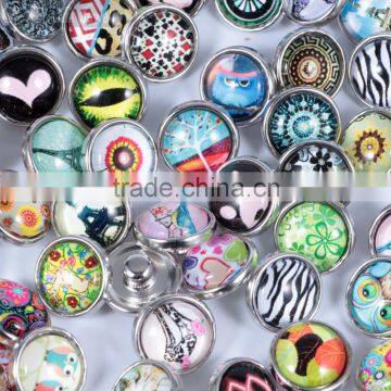 Customized DIY 12mm Glass Snap Button for Interchangeable Charm Jewelry Cousin Jewelry photo-2